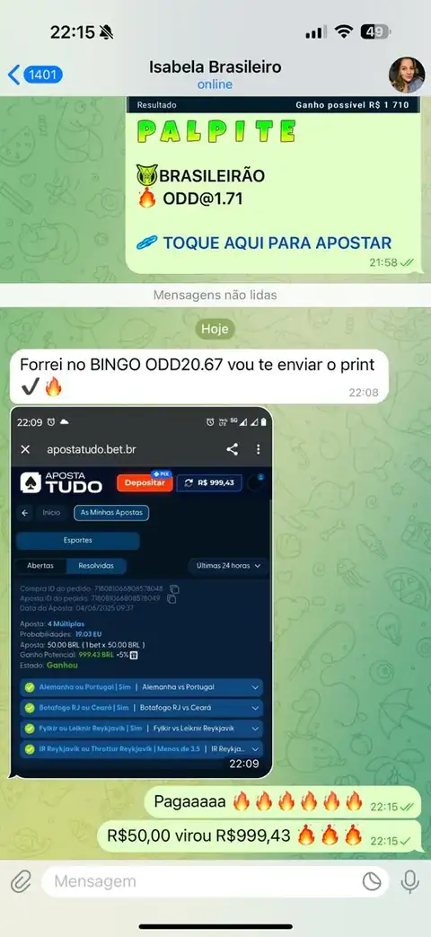 Resultado do grupo 1